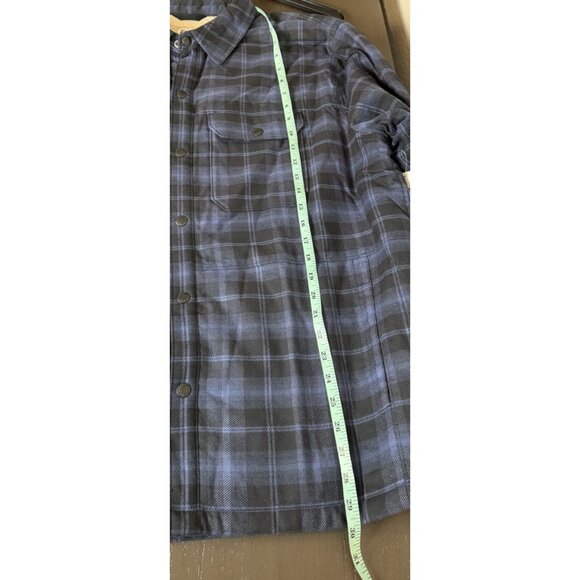 Marmot XL Ridgefield Heavyweight Sherpa Lined Blue Flannel Shirt Jacket NWT - Picture 10 of 10
